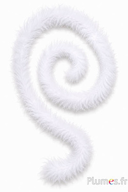 Boa di piume di tacchino - Ø 5 cm, 70 cm - bianco
